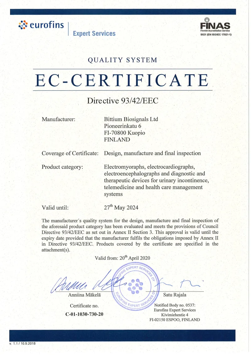 EC Certificate